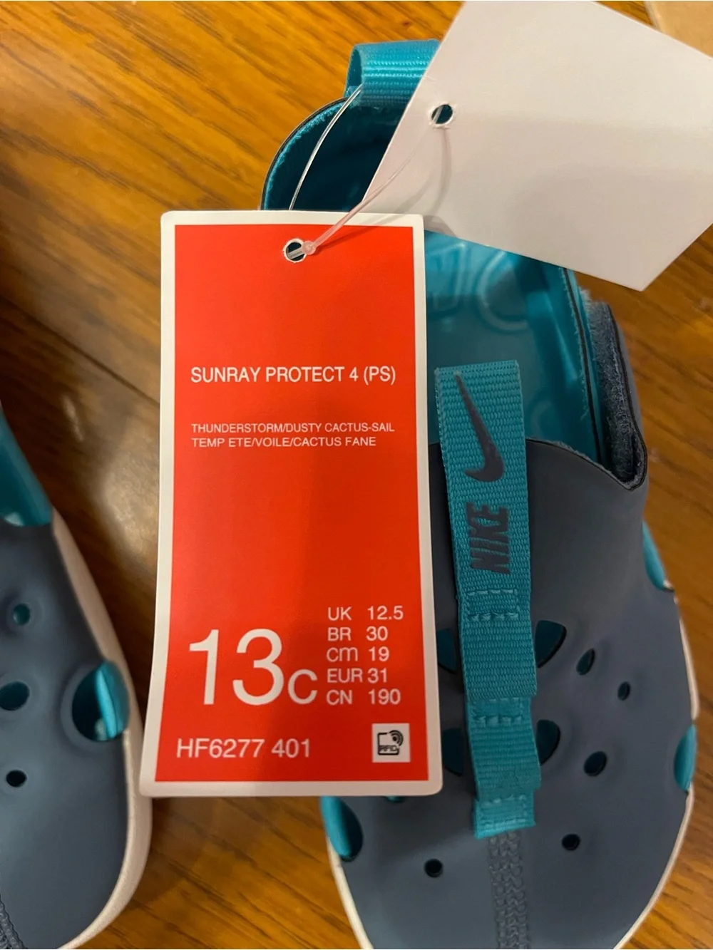 Nike Kids' Sunray Protect 4 (PS) thunderstorm/dusty cactus sail